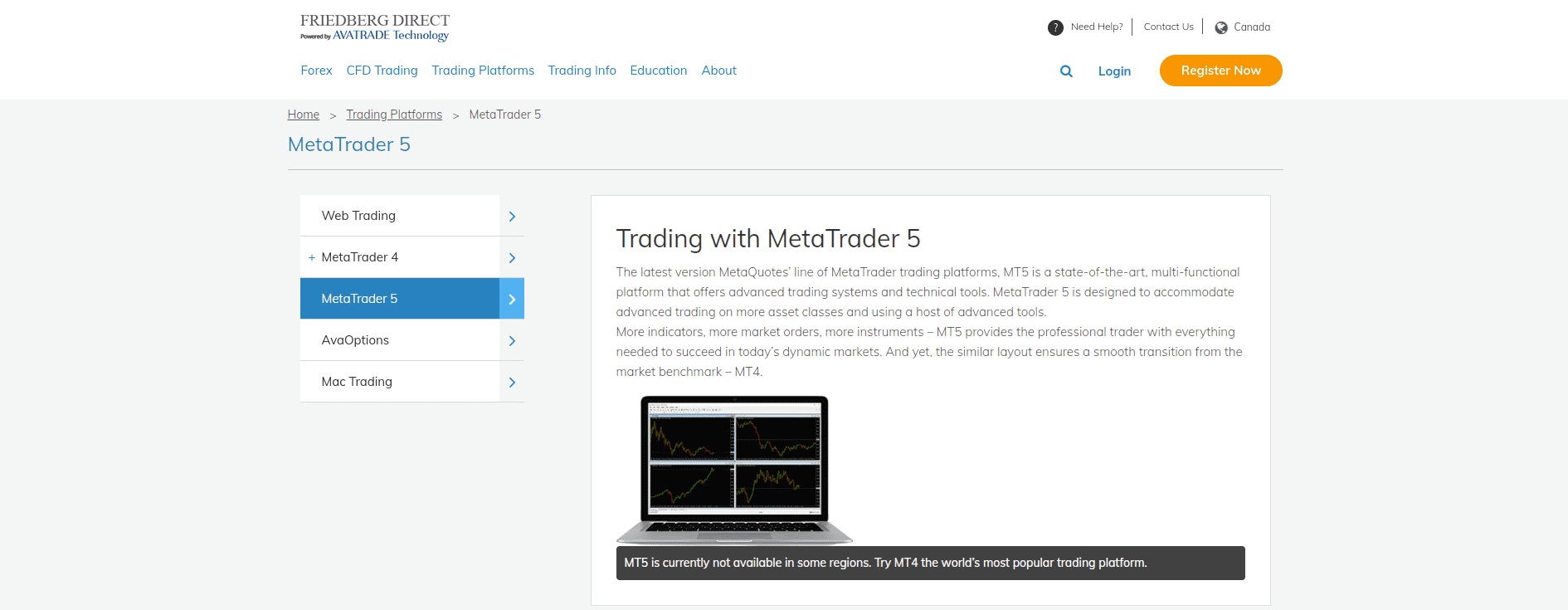 Friedberg Direct Review MT5 info